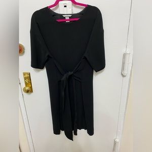 H&M tie waist black dress.
